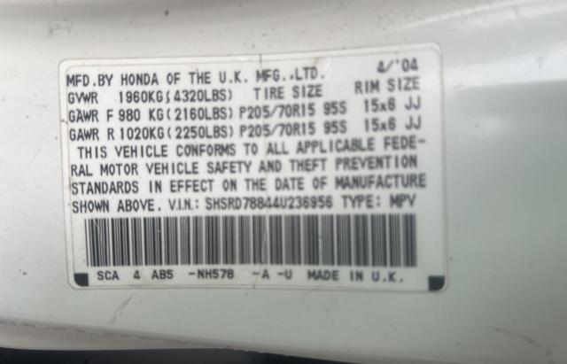 Photo 9 VIN: SHSRD78844U236956 - HONDA CRV 