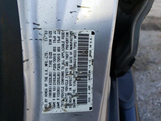 Photo 12 VIN: SHSRD78884U218220 - HONDA CR-V EX 