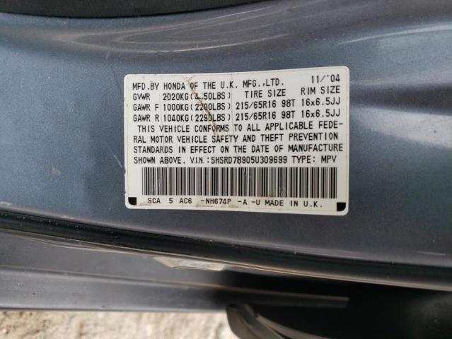 Photo 12 VIN: SHSRD78905U309699 - HONDA CRV 