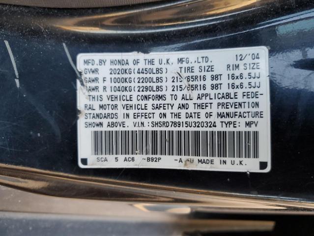 Photo 12 VIN: SHSRD78915U320324 - HONDA CR-V SE 