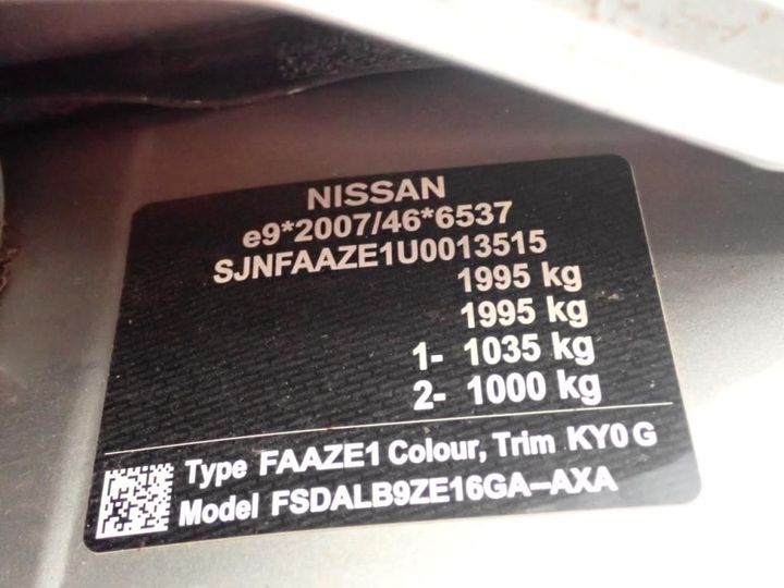 Photo 15 VIN: SJNFAAZE1U0013515 - NISSAN LEAF 2 