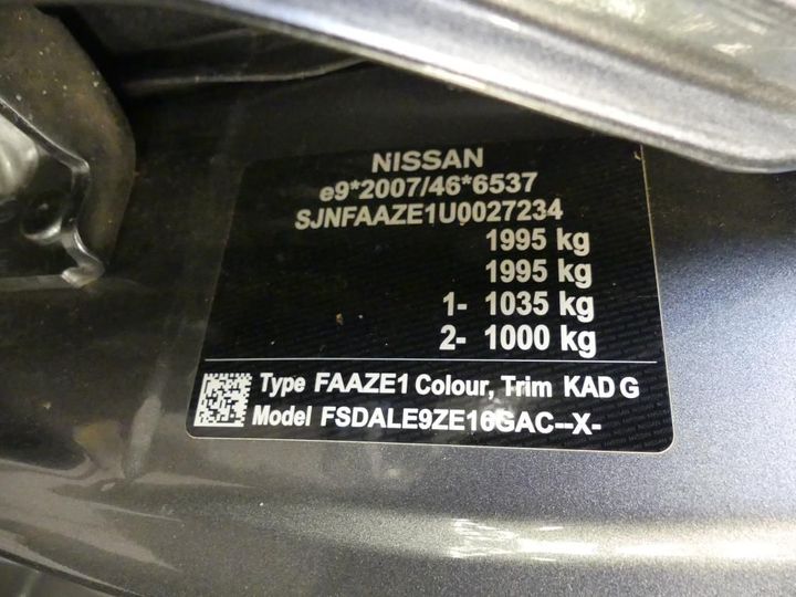 Photo 4 VIN: SJNFAAZE1U0027234 - NISSAN LEAF 