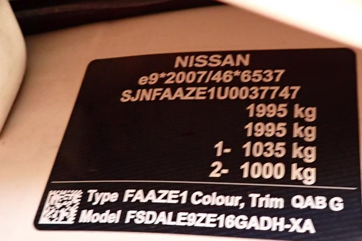 Photo 15 VIN: SJNFAAZE1U0037747 - NISSAN LEAF 2 