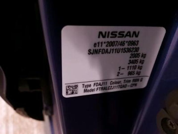 Photo 11 VIN: SJNFDAJ11U1536230 - NISSAN QASHQAI DIESEL - 2014 