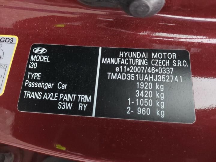 Photo 19 VIN: TMAD351UAHJ352741 - HYUNDAI I 