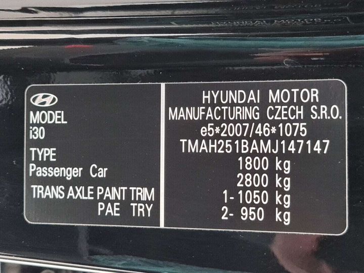 Photo 21 VIN: TMAH251BAMJ147147 - HYUNDAI I30 