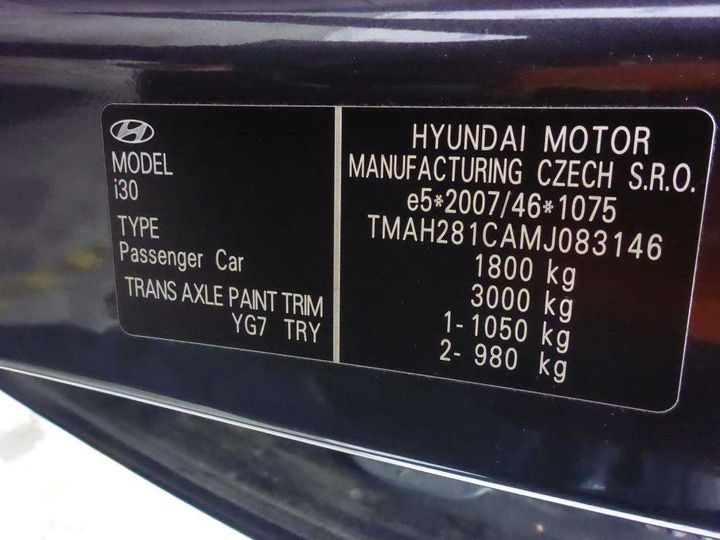 Photo 7 VIN: TMAH281CAMJ083146 - HYUNDAI I30 