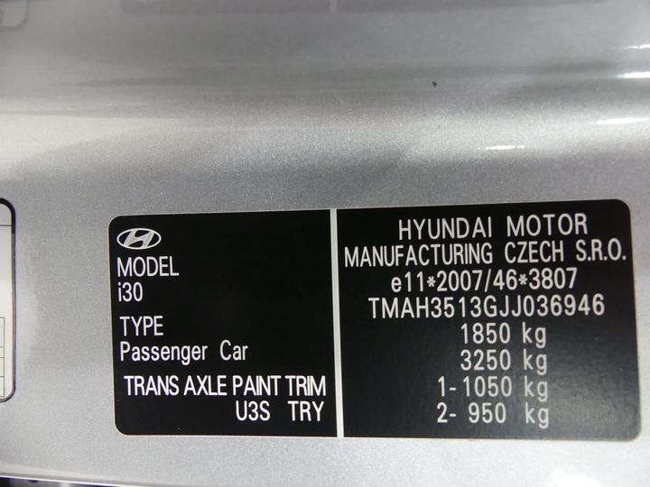 Photo 3 VIN: TMAH3513GJJ036946 - HYUNDAI I30 - 2017 