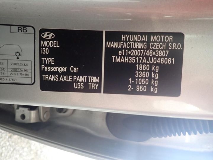 Photo 11 VIN: TMAH3517AJJ046061 - HYUNDAI I30 