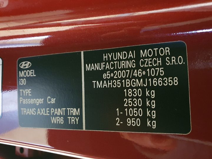 Photo 14 VIN: TMAH351BGMJ166358 - HYUNDAI I30 