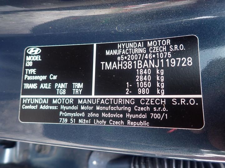 Photo 18 VIN: TMAH381BANJ119728 - HYUNDAI I30 WAGON 