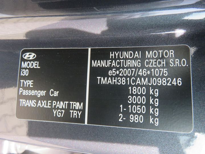 Photo 15 VIN: TMAH381CAMJ098246 - HYUNDAI I30 WAGON 