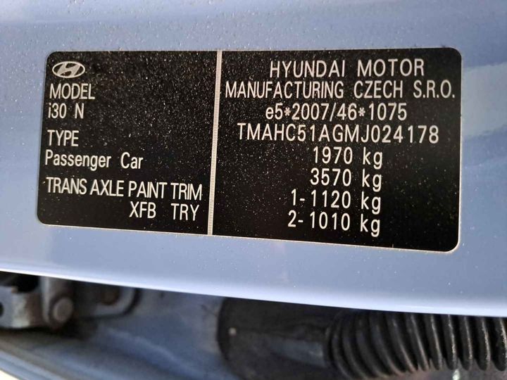 Photo 14 VIN: TMAHC51AGMJ024178 - HYUNDAI I30 