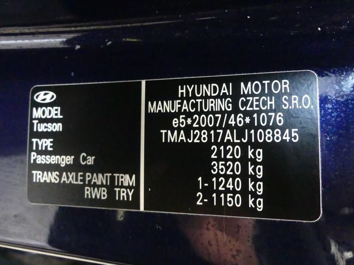 Photo 3 VIN: TMAJ2817ALJ108845 - HYUNDAI TUCSON 