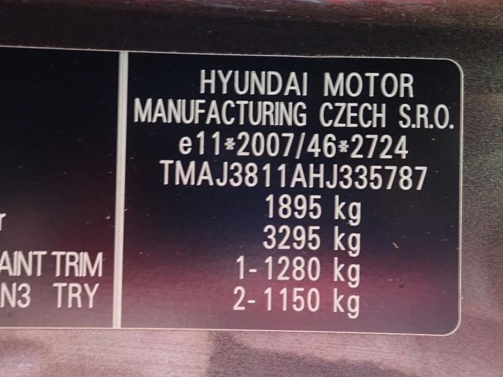 Photo 12 VIN: TMAJ3811AHJ335787 - HYUNDAI TUCSON 