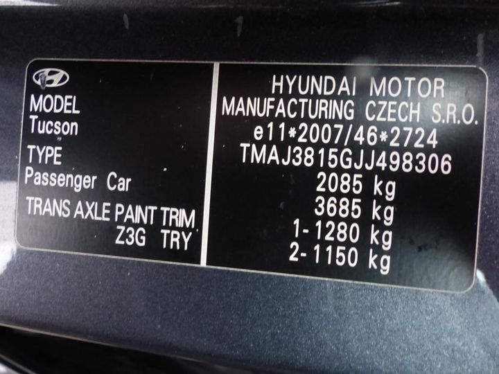 Photo 2 VIN: TMAJ3815GJJ498306 - HYUNDAI TUCSON - 2015 