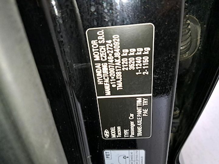 Photo 10 VIN: TMAJ3817AKJ840920 - HYUNDAI TUCSON DIESEL - 2019 