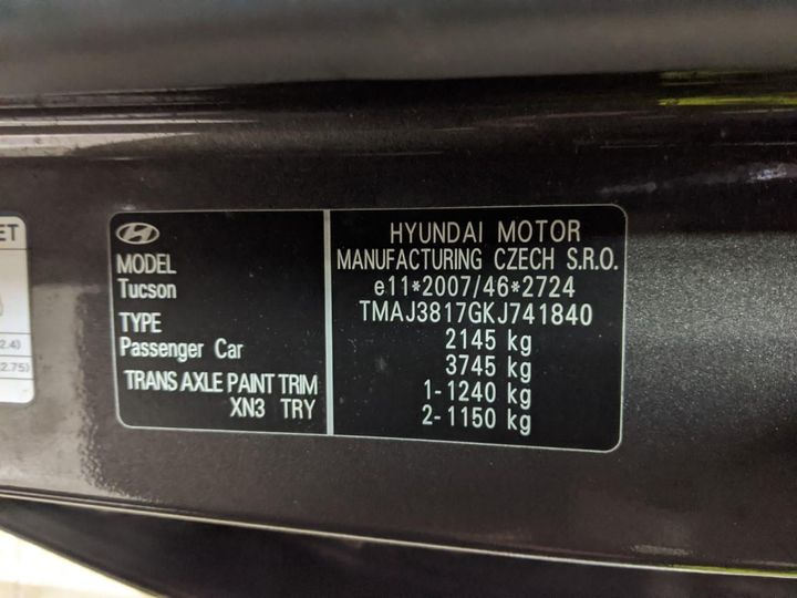 Photo 15 VIN: TMAJ3817GKJ741840 - HYUNDAI TUCSON 