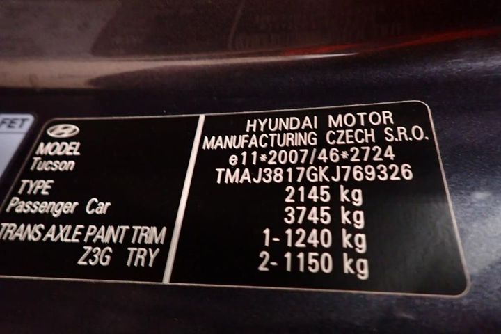 Photo 11 VIN: TMAJ3817GKJ769326 - HYUNDAI TUCSON 