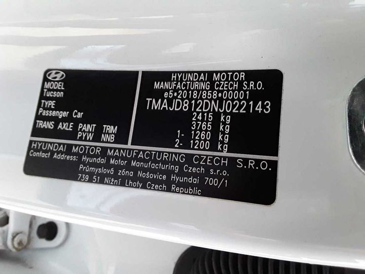 Photo 10 VIN: TMAJD812DNJ022143 - HYUNDAI TUCSON 