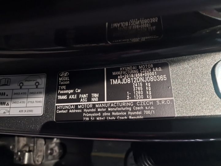 Photo 13 VIN: TMAJD812DNJ080365 - HYUNDAI TUCSON 