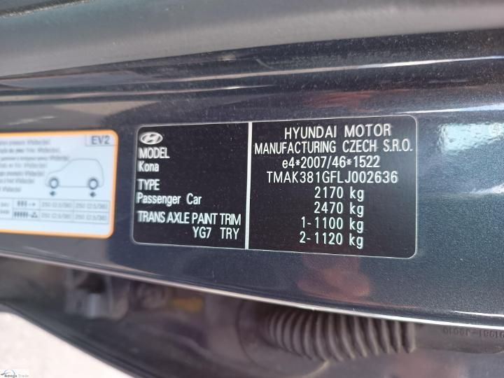 Photo 2 VIN: TMAK381GFLJ002636 - HYUNDAI KONA 