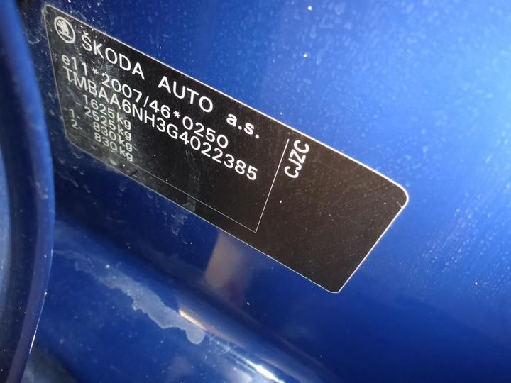 Photo 11 VIN: TMBAA6NH3G4022385 - SKODA RAPID 