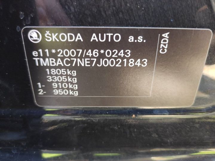 Photo 9 VIN: TMBAC7NE7J0021843 - SKODA OCTAVIA 