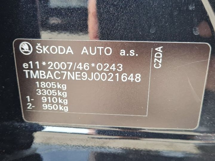 Photo 8 VIN: TMBAC7NE9J0021648 - SKODA OCTAVIA 