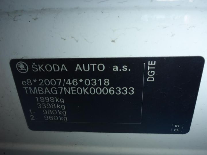 Photo 12 VIN: TMBAG7NE0K0006333 - SKODA OCTAVIA 