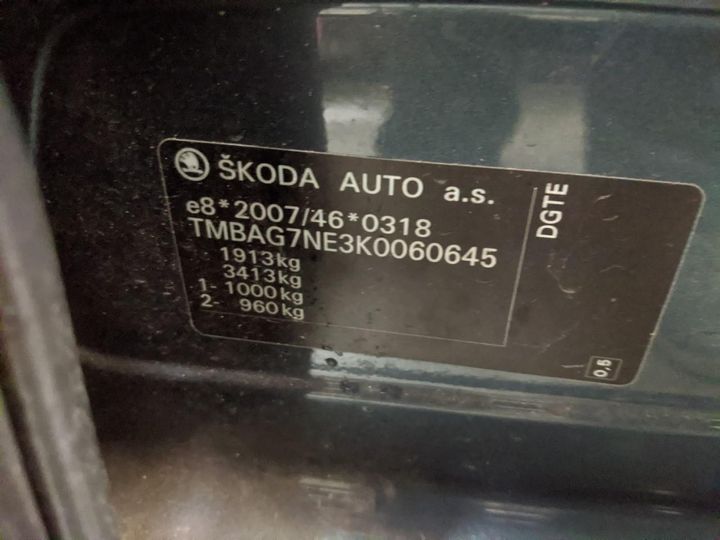 Photo 14 VIN: TMBAG7NE3K0060645 - SKODA OCTAVIA 