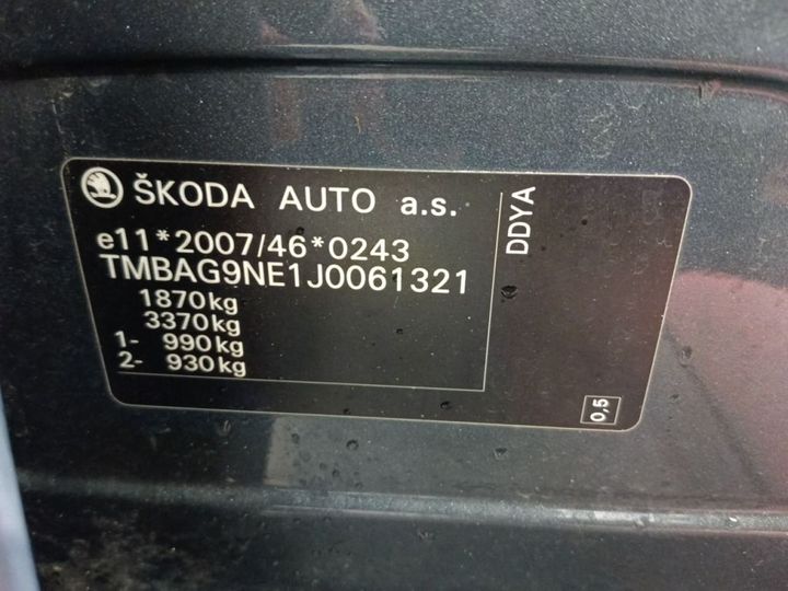 Photo 17 VIN: TMBAG9NE1J0061321 - SKODA OCTAVIA 