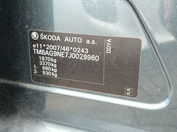 Photo 27 VIN: TMBAG9NE7J0029960 - SKODA OCTAVIA 