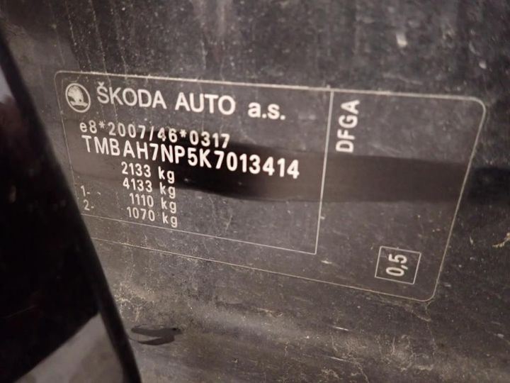 Photo 11 VIN: TMBAH7NP5K7013414 - SKODA SUPERB 5P 