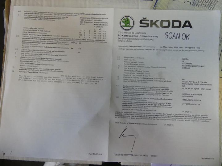 Photo 4 VIN: TMBAJ7NE4H0077724 - SKODA OCTAVIA 