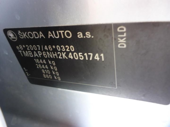 Photo 12 VIN: TMBAP6NH2K4051741 - SKODA RAPID 