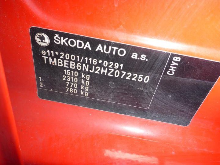 Photo 14 VIN: TMBEB6NJ2HZ072250 - SKODA FABIA 