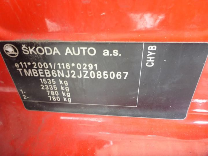 Photo 10 VIN: TMBEB6NJ2JZ085067 - SKODA FABIA 