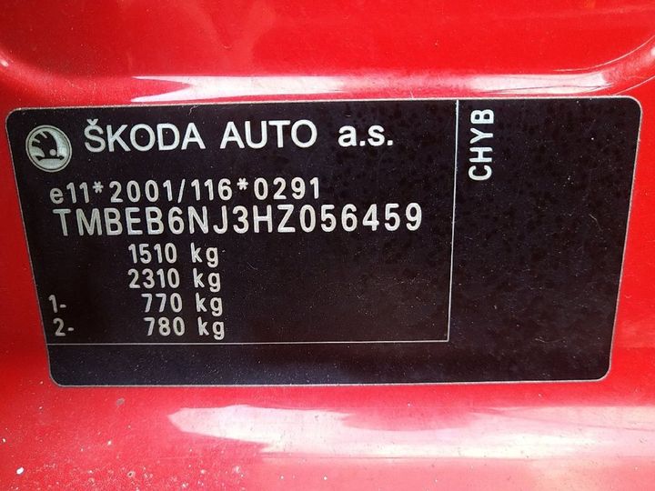 Photo 9 VIN: TMBEB6NJ3HZ056459 - SKODA FABIA 