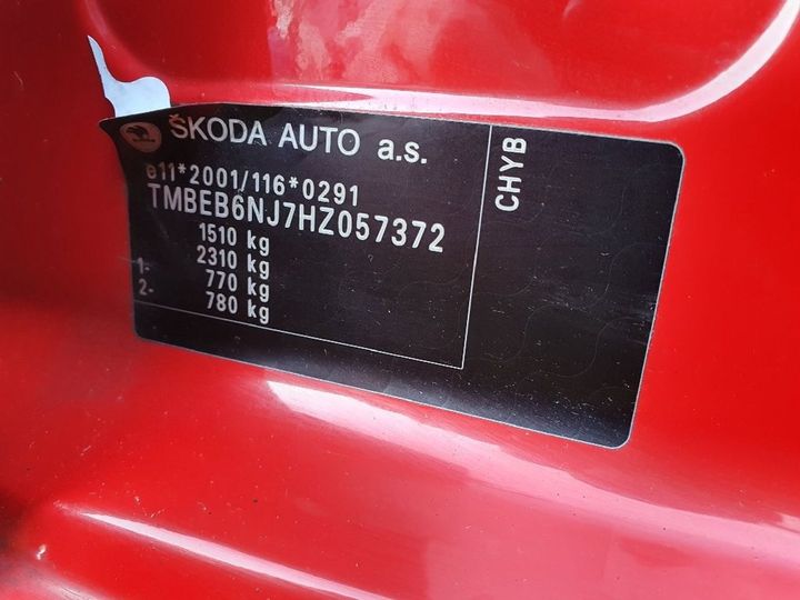 Photo 9 VIN: TMBEB6NJ7HZ057372 - SKODA FABIA 