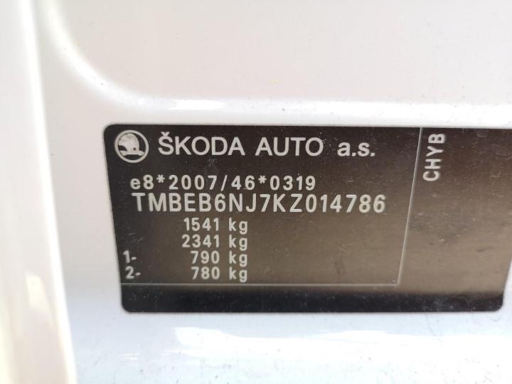 Photo 8 VIN: TMBEB6NJ7KZ014786 - SKODA FABIA 