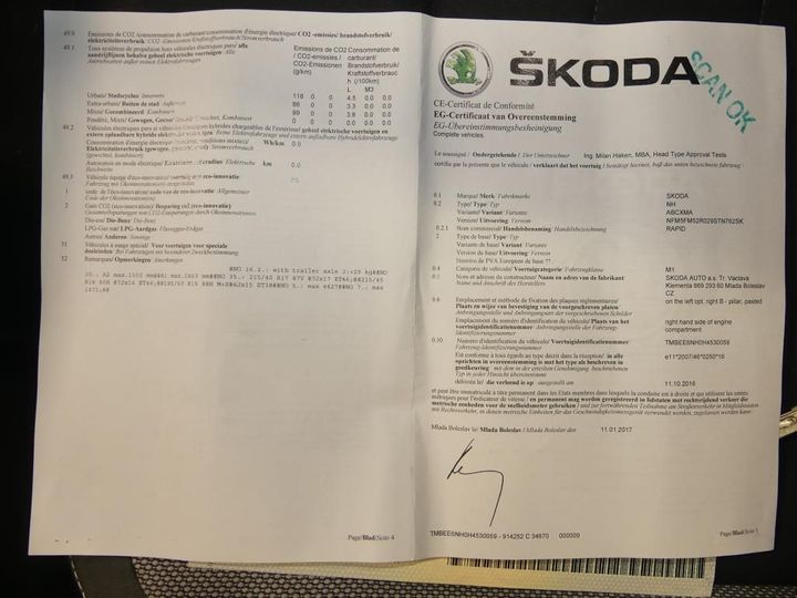 Photo 11 VIN: TMBEE6NH0H4530059 - SKODA NULL 