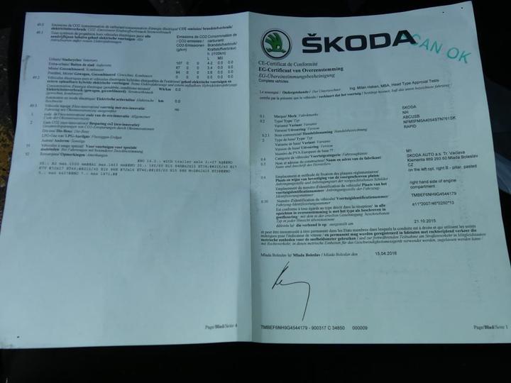 Photo 12 VIN: TMBEF6NH9G4544179 - SKODA RAPID SPACEBACK 