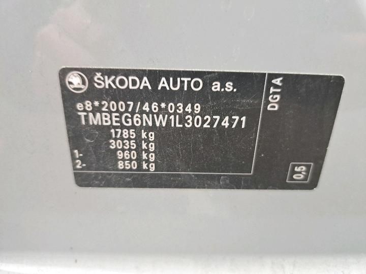 Photo 10 VIN: TMBEG6NW1L3027471 - SKODA SCALA 