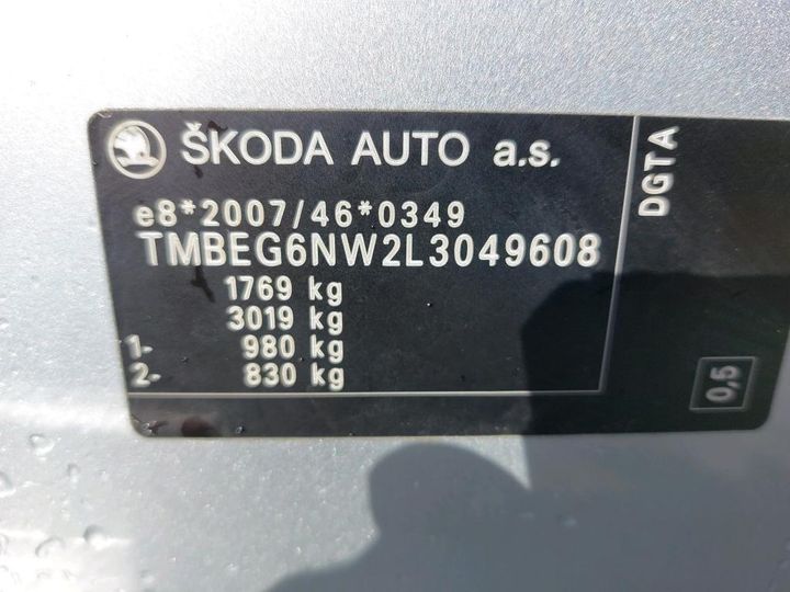 Photo 10 VIN: TMBEG6NW2L3049608 - SKODA SCALA 