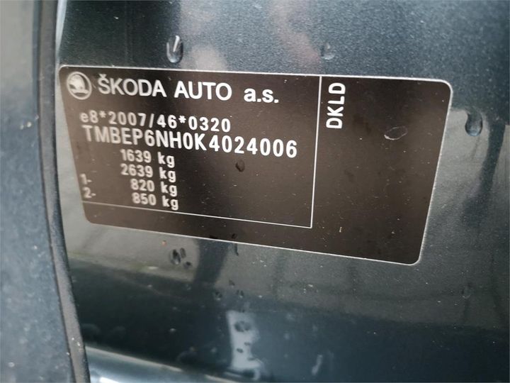 Photo 12 VIN: TMBEP6NH0K4024006 - SKODA NULL 