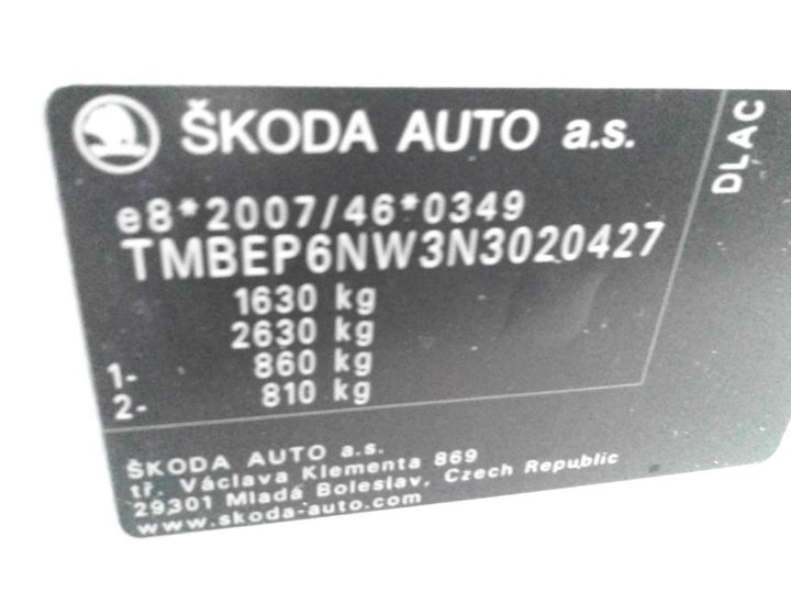 Photo 8 VIN: TMBEP6NW3N3020427 - SKODA SCALA 