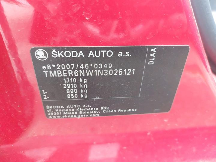 Photo 9 VIN: TMBER6NW1N3025121 - SKODA SCALA 