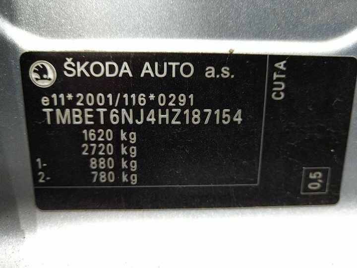 Photo 11 VIN: TMBET6NJ4HZ187154 - SKODA FABIA 