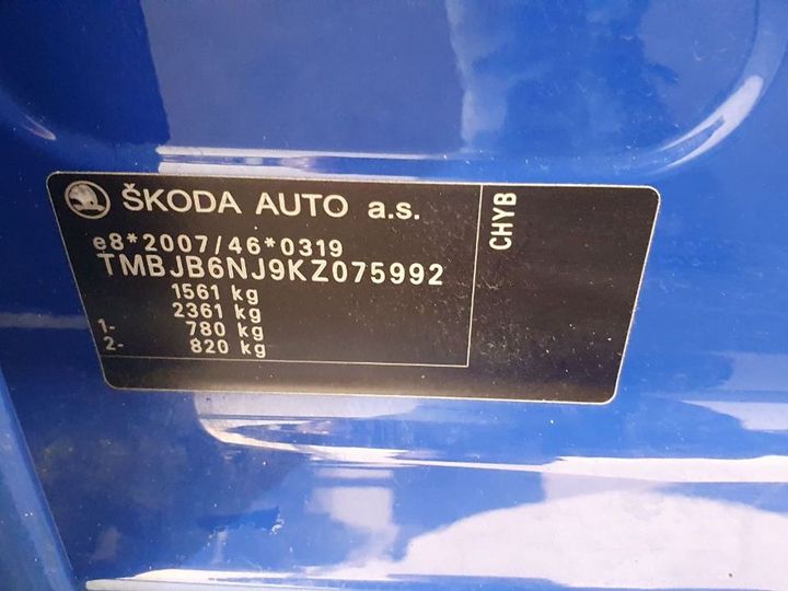 Photo 19 VIN: TMBJB6NJ9KZ075992 - SKODA FABIA 